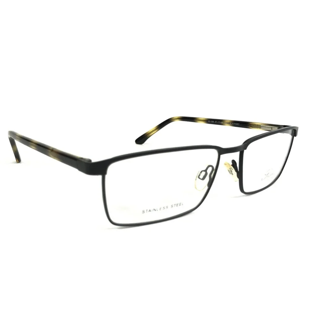Success Eyeglasses Frames SS-386 MATT BLK/TORT Matte Black Tortoise 57-17-145